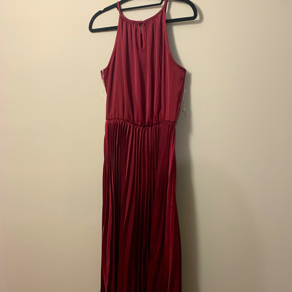 Maroon Midi Dress